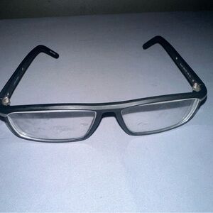 Luis Capri  Black and Silver Reading Glasses  Eyeglasses Frames  55-18- 145